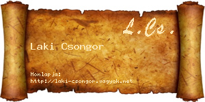 Laki Csongor névjegykártya