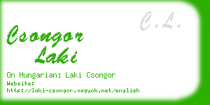 csongor laki business card